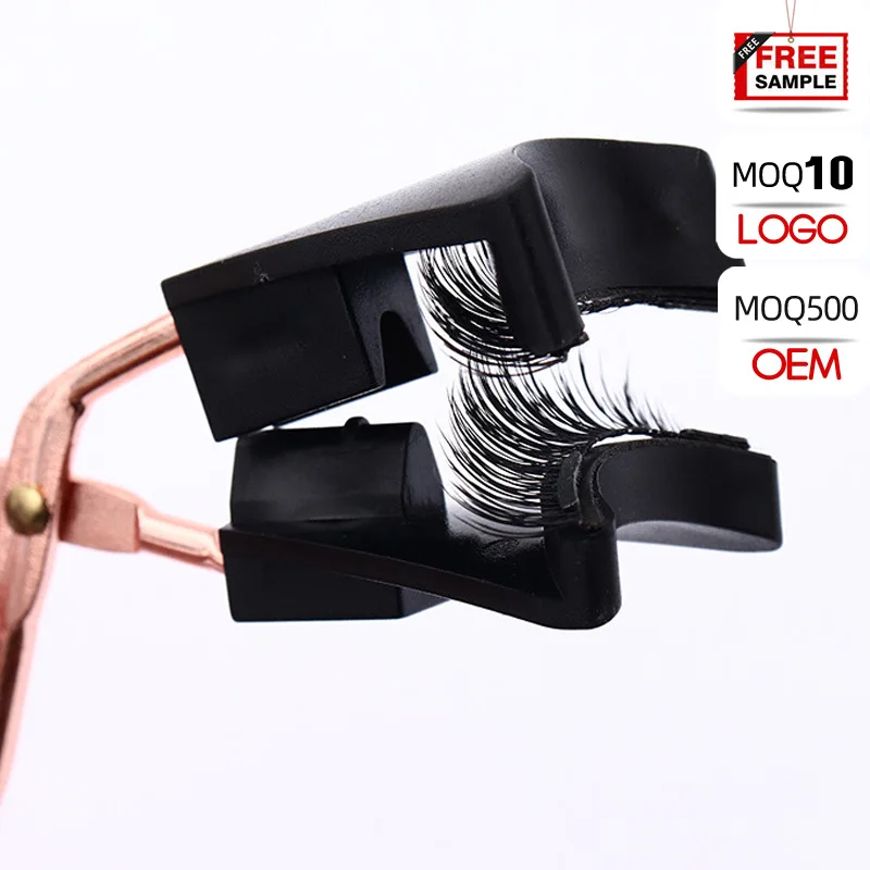 

Private label 2021 New No Glue No Eyeliner magnetic lashes clip False Eyelashes 3d Magnetic Eyelashes With Reusable Lashes, Natural black magnetic eyelashes