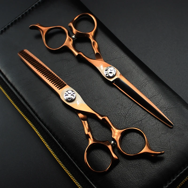 

5.5 inch Professional Barber Shears Flat Tooth Hair Hairdressing Scissors Set
