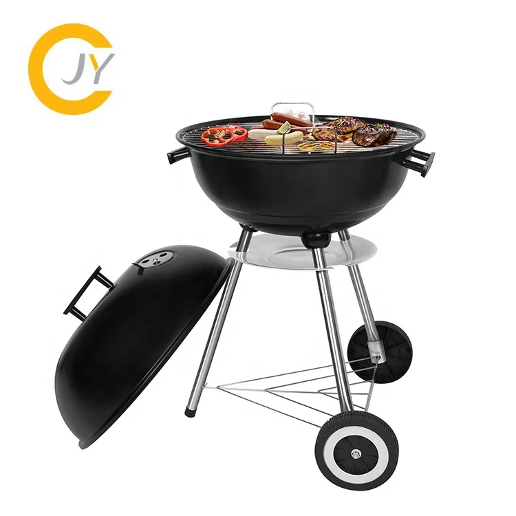 

43.7X44X72cm Black Charcoal Kettle BBQ Grill Weber Barbecue Grill, Black, red