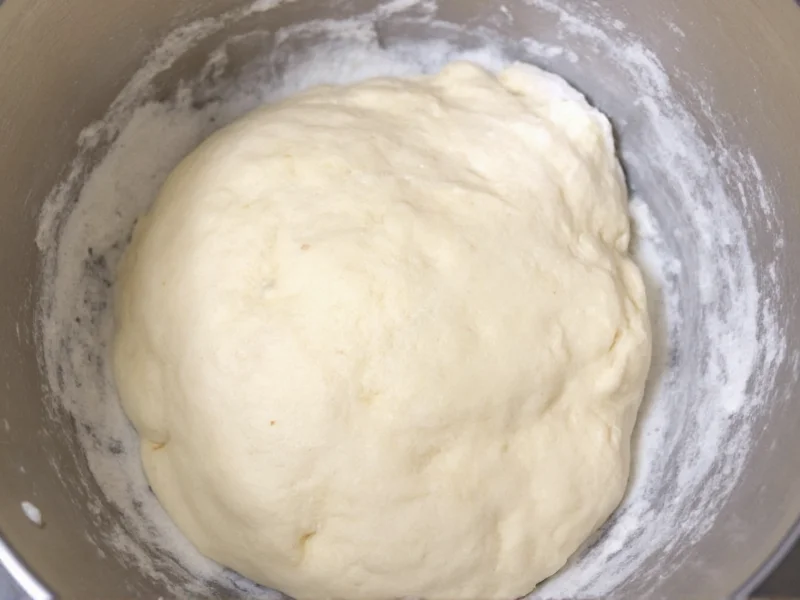 Naan dough showing proper fermentation
