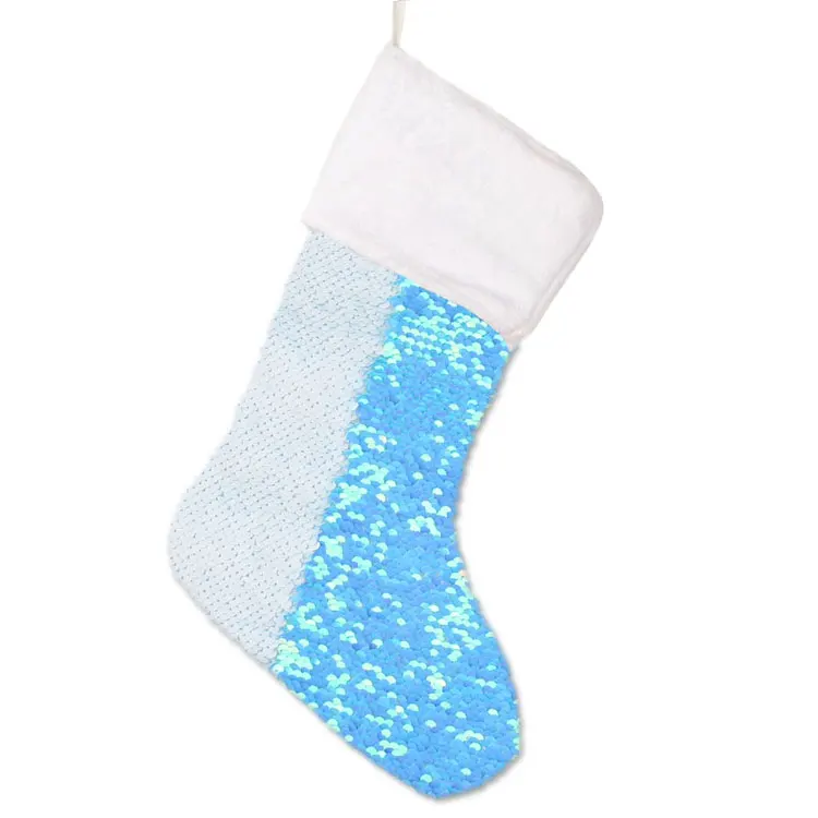 Sublimation Blank Sequin Christmas Stocking Decoration Gift Bag Velvet ...