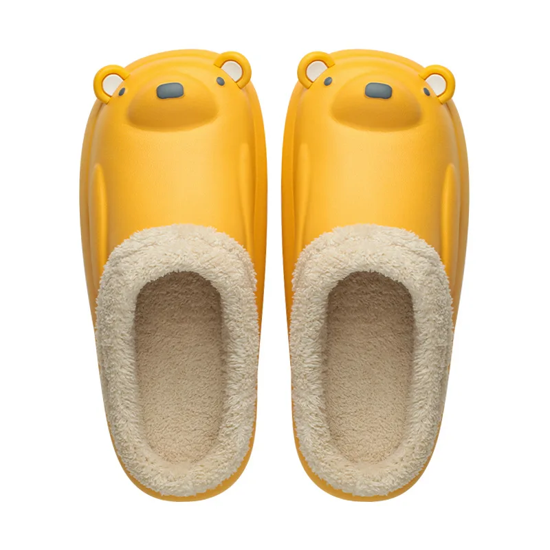 

Cotton slippers women men home shoes comfortable waterproof cotton slippers winter non-slip new warm bear slippers wholesale