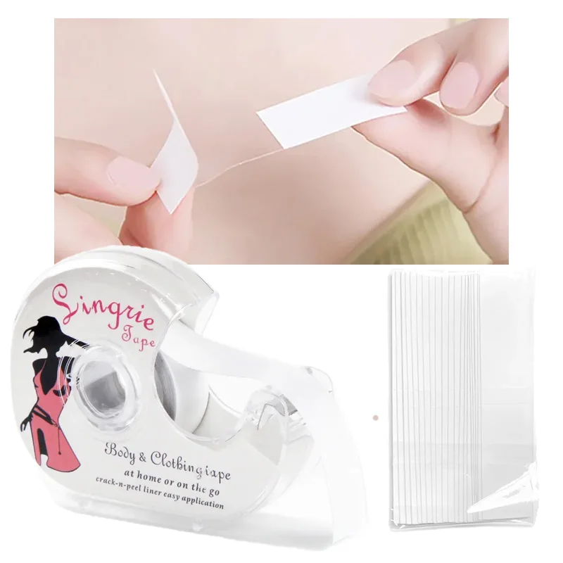 Waterproof Adhesive Clear Bra Strip Anti-exposure Adhesive Double Fashion Sided Tape Roll