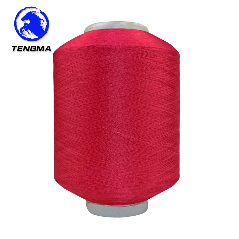 
China factory price stock lot top grade polyester dty color yarn 