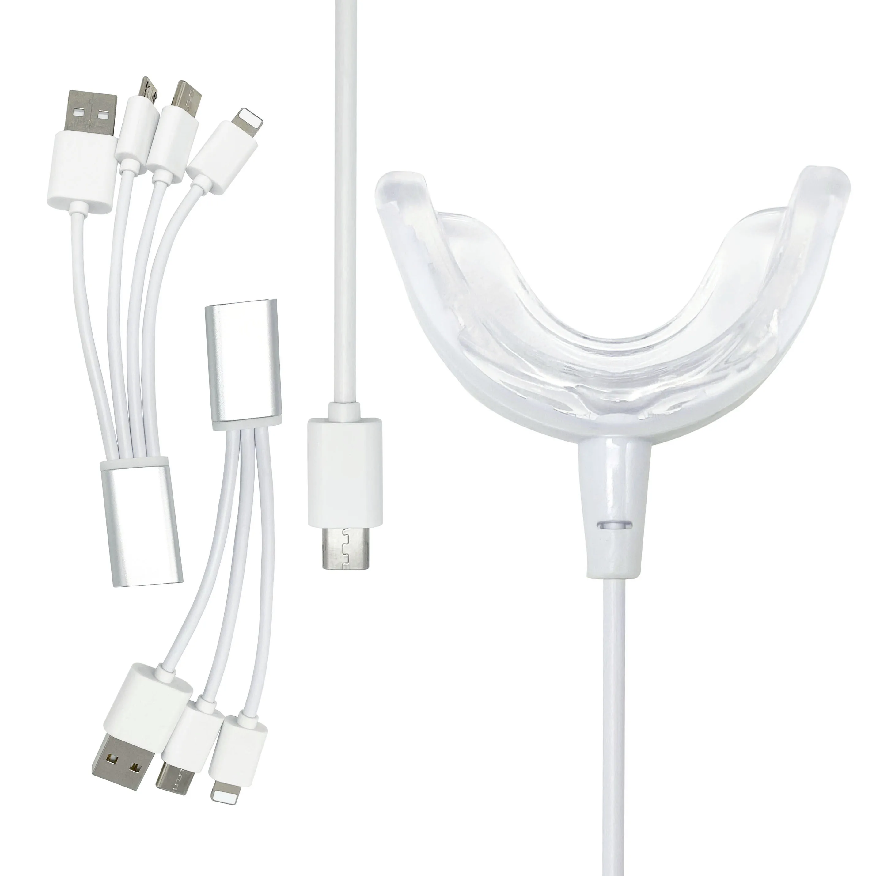 

Connected With Smart Phones Easy Use Whiten Teeth Faster teeth whitening led light, White