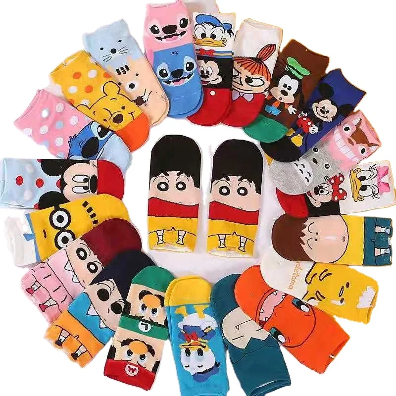 

Cartoon socks no show fashionable combed cotton ladies' leisure socks