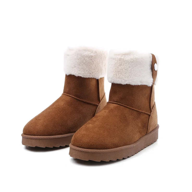 

Fashion women RTS winter snow boots warm and flat snowing shoes, Black, brown, grey