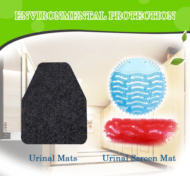 Pvc Urinal Mat In Toilet Bathroom Floor Protector For Men's Restroom
