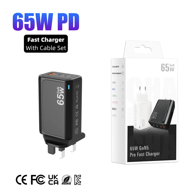 

65w Usb Type C Wall Charger Quick Charge Qc 4.0 Qc Pd 3.0 Usb-c Type C Fast Usb Charger For phone for Android phone