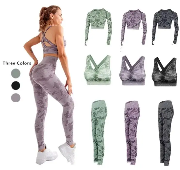 

New Arrival Custom Logo Women Gym Wear Set Apparel Print Tight Sexy Elastic Soft Yoga Pants Leggings Clothing, As pictures