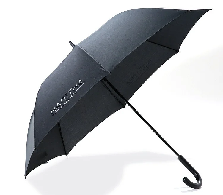Custom Promotional Luxury Black Hotel Umbrella With Logo Prints Buy Hotel Umbrella,Black Hotel