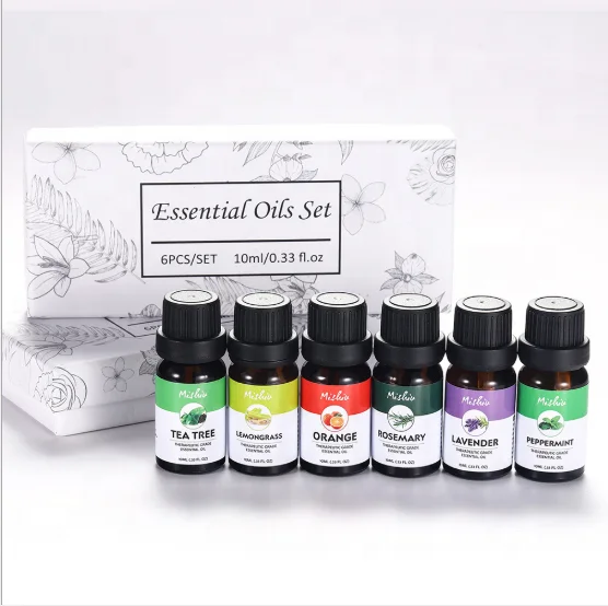 

Wholesale Essential Oil Gift Set Peppermint Orange Natural Organic Pure Aromatherapy Essential Oil Set Diffuser Essential Oil