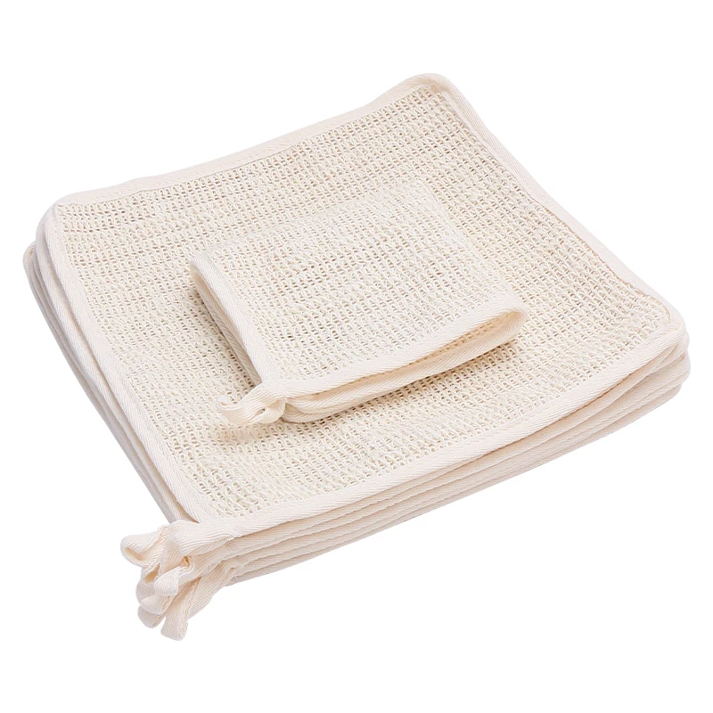 

Exfoliating Sisal Cleaning Towel 25*25cm Shower Washcloth Rami Linen Fabric Wipes Body Bath Linen Wash Cloth