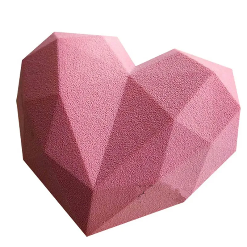 

Non-stick Easy Release Diamond Heart Silicone Mold for Chocolate Cake baking