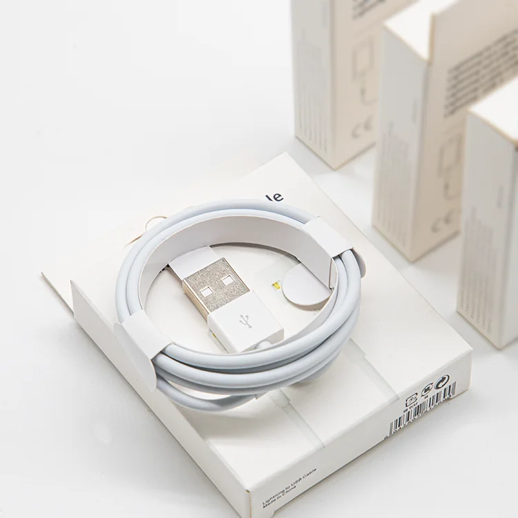 

Hot selling mobile phone cables fast charging data usb cable for Iphone charger for apple, White