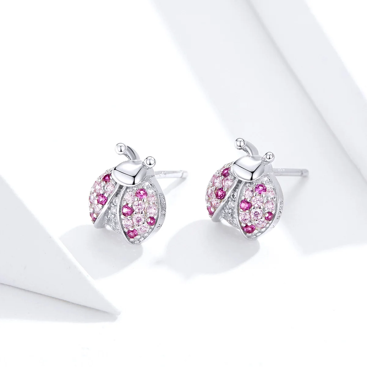 

Accessories Women 925 Silver Ladybug Crystal Zircon Stone Studs Earrings 2020