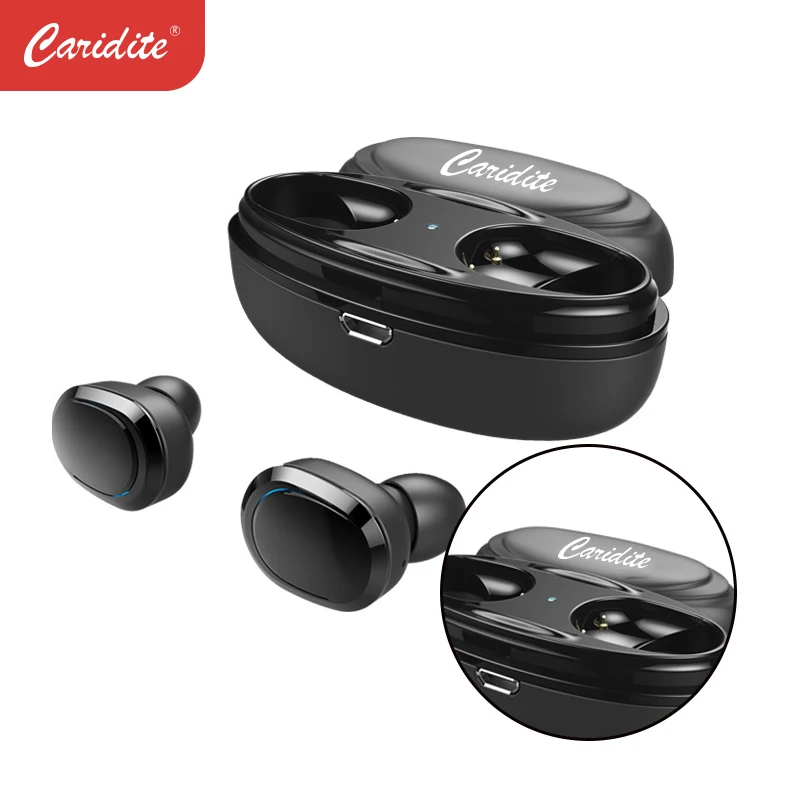 

Caridite Dropshipping 2021 New Wireless Earbuds TWS True Stereo Headphone In Ear Headset Premium Sound Deep Bass Sport Earphone