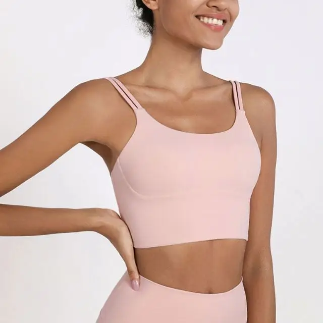 

women compression one shoulder sports gym bra top high-support push up fitness yoga bra, Customized colors