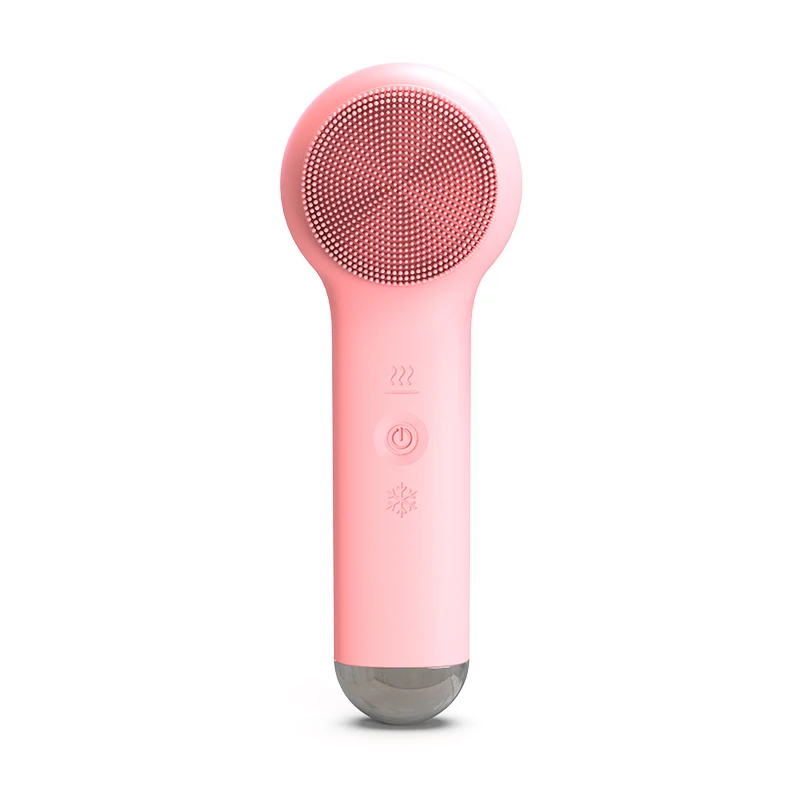 

Heat & Cold Vibration Electric Facial Cleansing Brush Sonic Face Cleanser Brush Washing Sonic Facial Cleaner Massager, Colorful