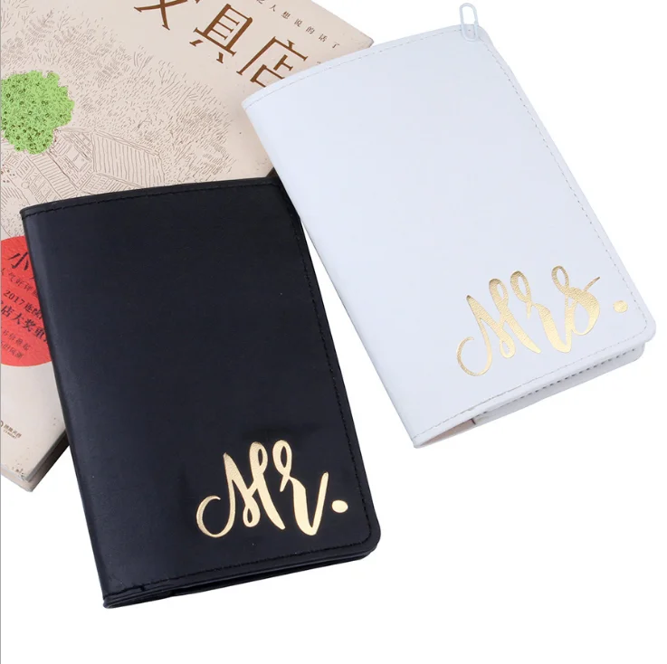 

Wholesale New Wedding Favor Mr and Mrs PU Leather Travel Wallet Card Passport Holders