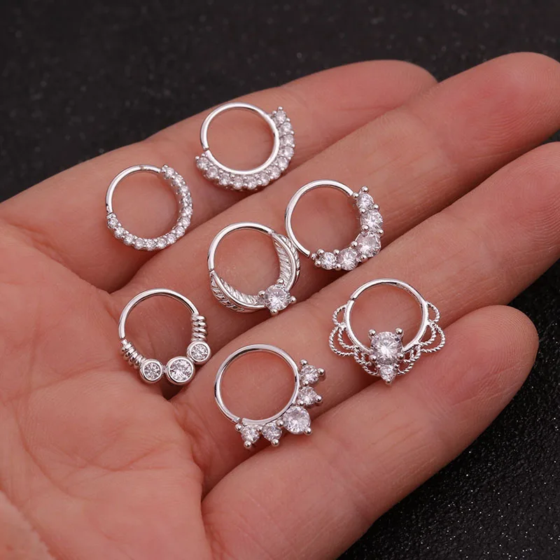 

8mm Open Hoop Earring Nose Septum Piercing Jewelry Cartilage Helix Rook Ear Ring Wholesale