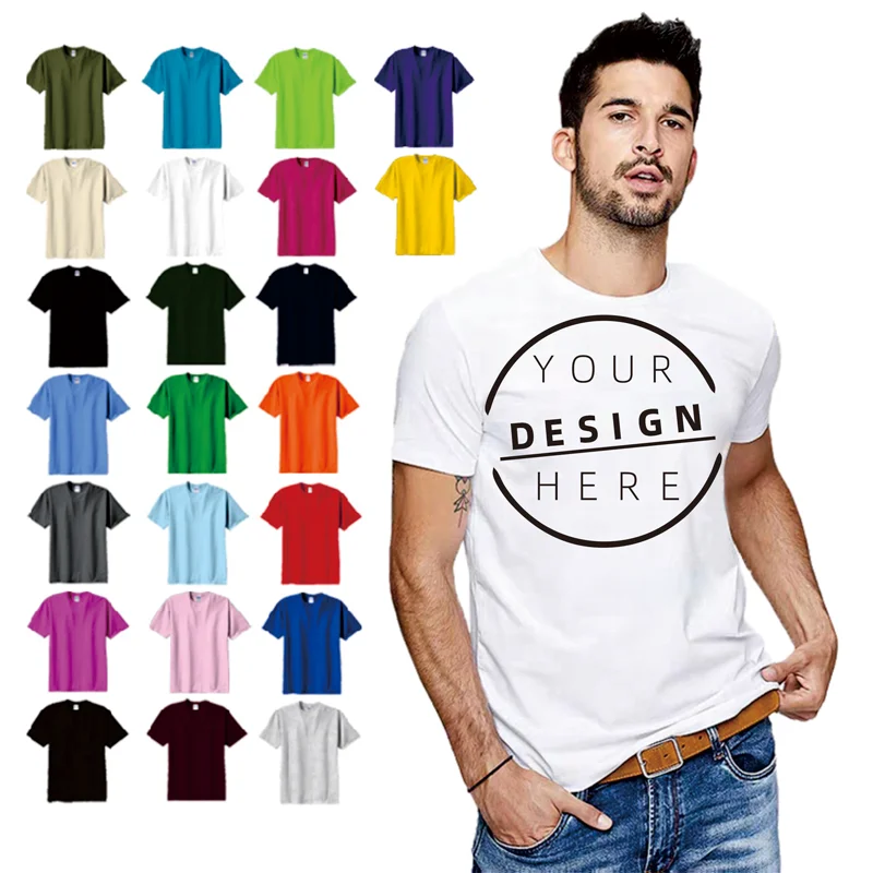 

Men Printed High Quality OEM Unisex Man White Black Blank Plain T Shirt Cotton Oversize In Bulk Custom Printing Printed For Men