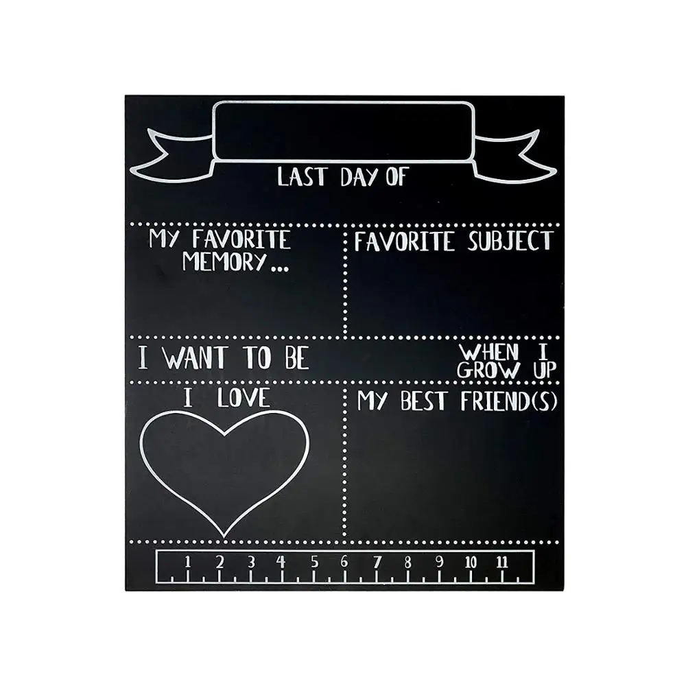 
First Day and Last Day of School Sign   2 Sided 14x16   Front Side and Back Sides   School Milestone Chalkboard 