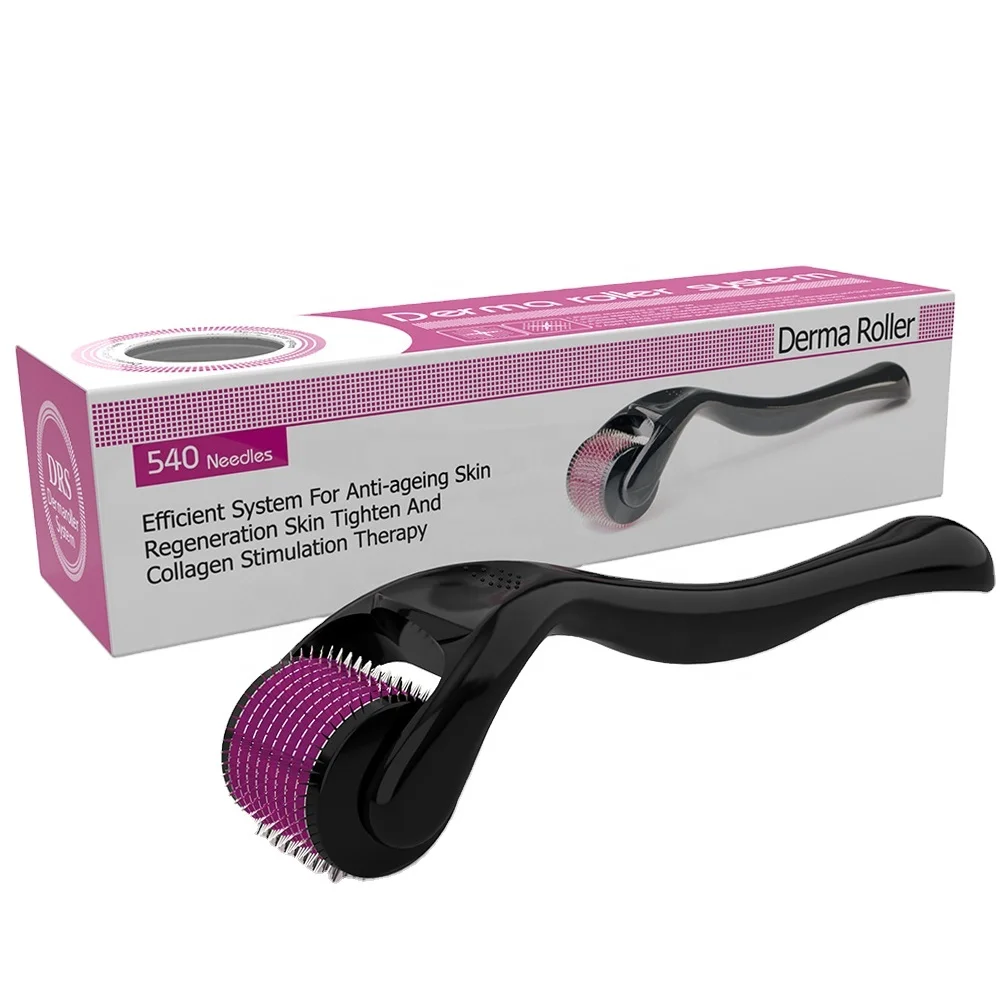 

540 derma roller pure microneedling 0.2/0.25/0.3mm needles Length titanium dermoroller microniddle roller for face