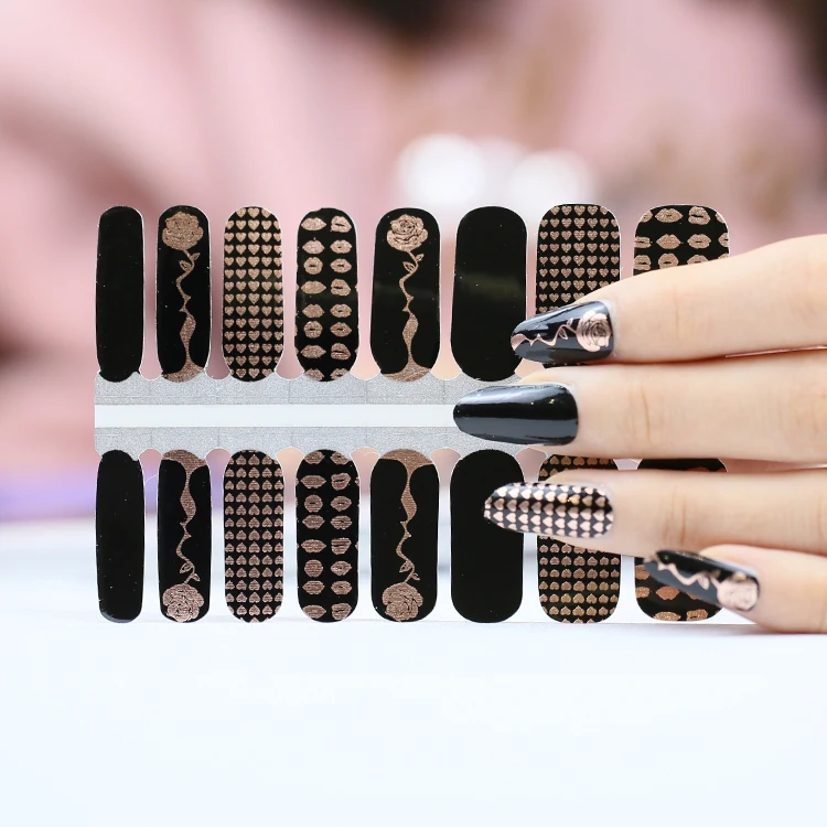 

Hot sale fashional Shanghai Huizi factory nail art nail stickers & wraps