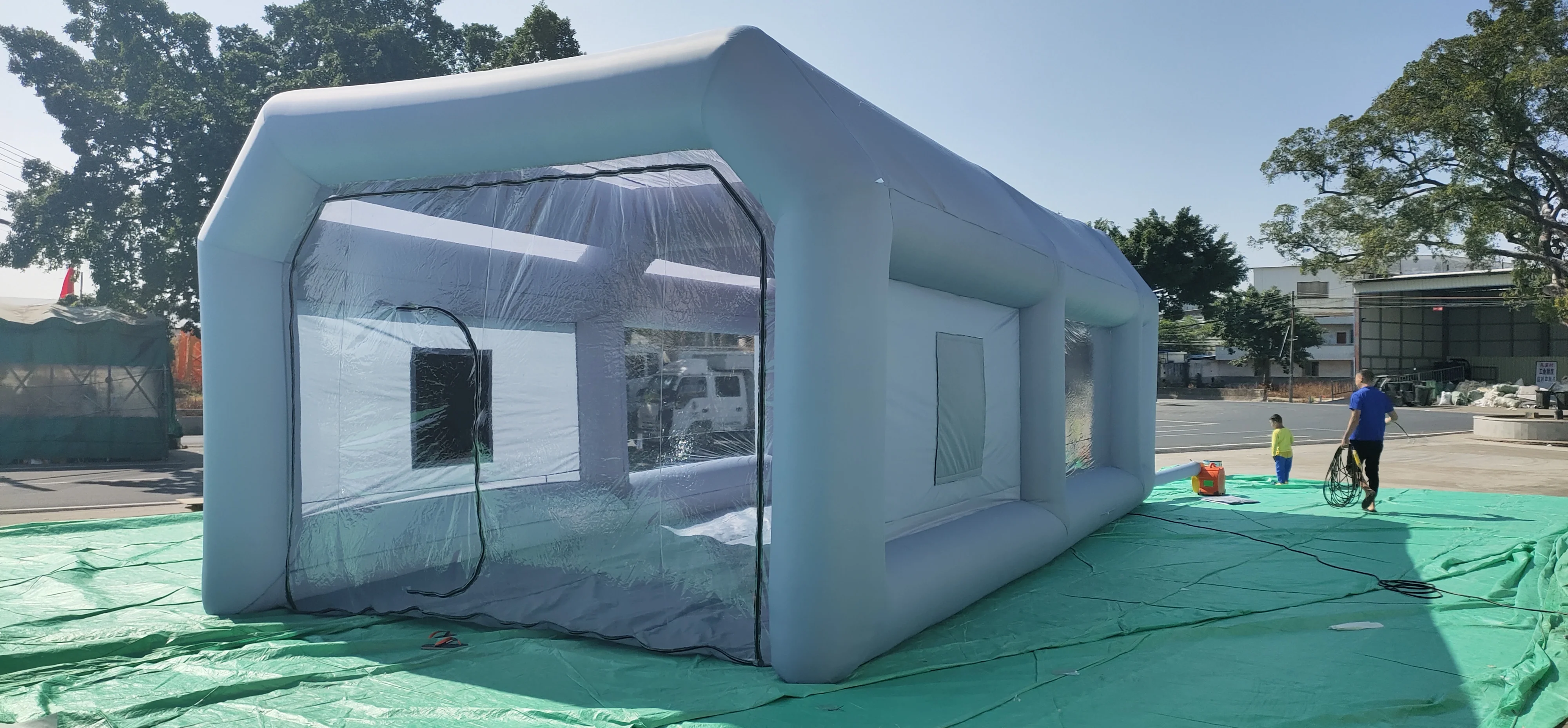In Stock Gray 7*4*3m Inflatable Spray Booth Tent High Quality