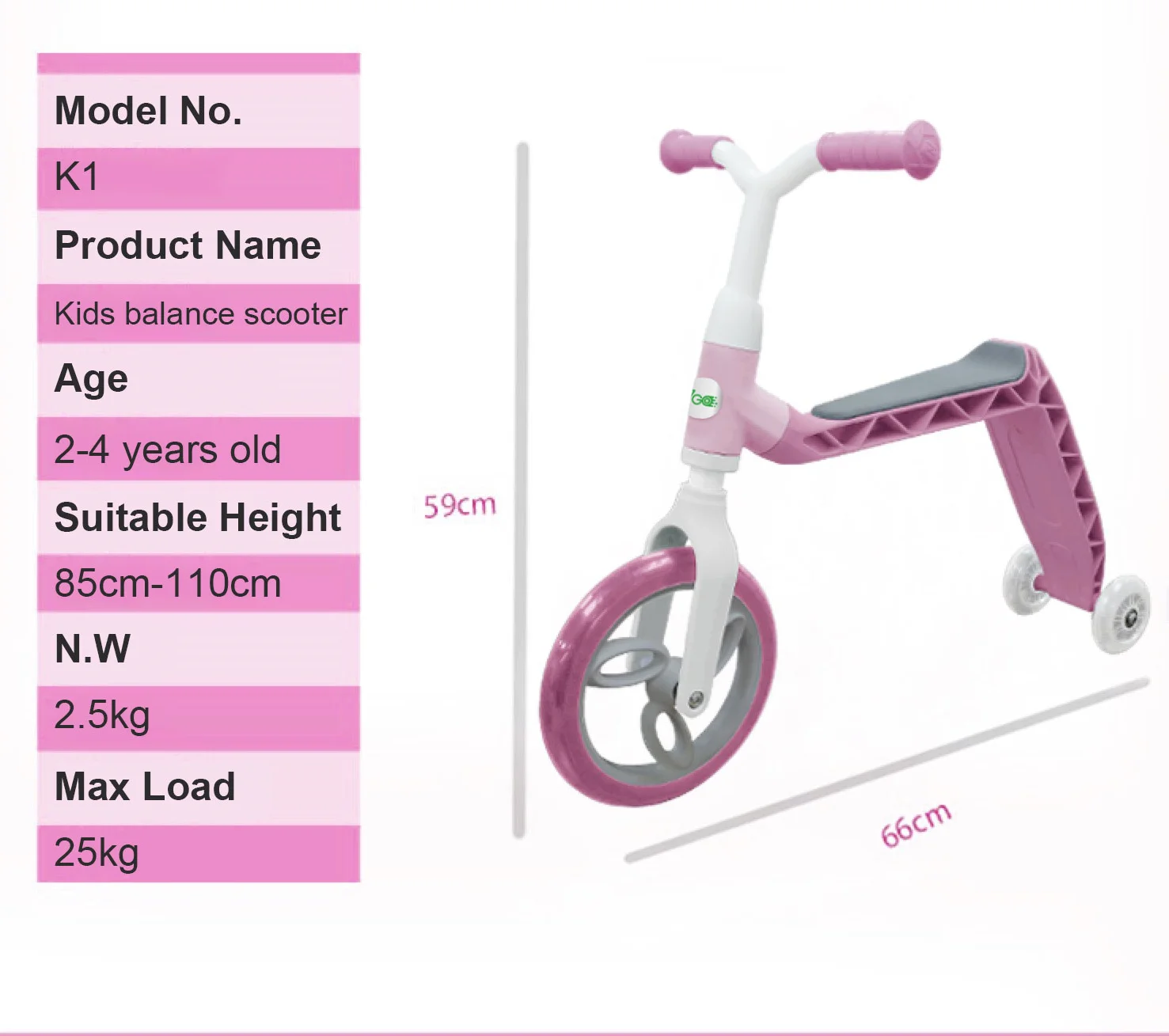 
12 inch2 in 1 kids sliding scooter Baby Kids Balance Bike kick scooter 