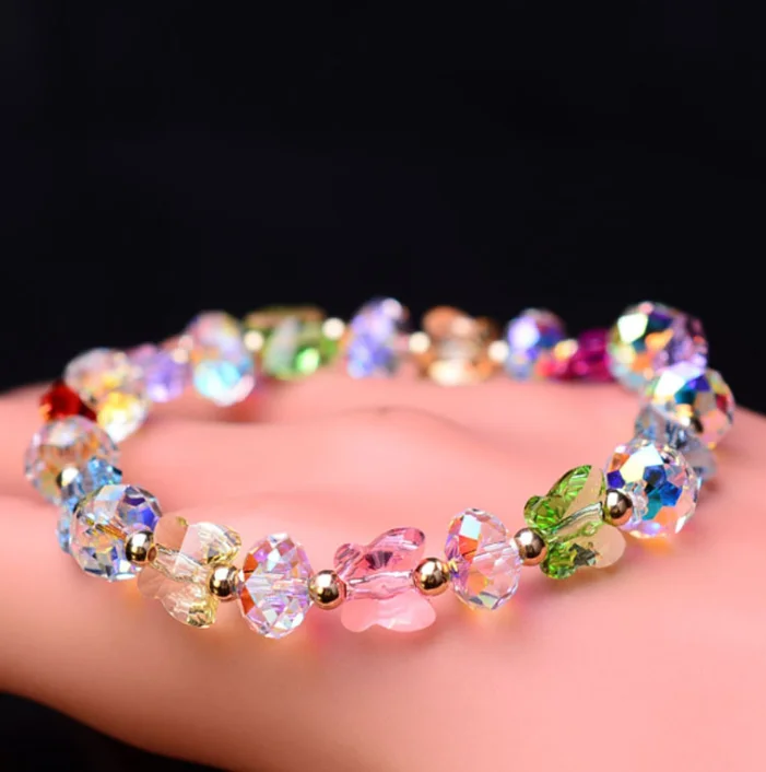 

Butterfly Crystal Couple Bracelets Valentine's Day Present Fashion Bead Bracelet 03BC073, Picture