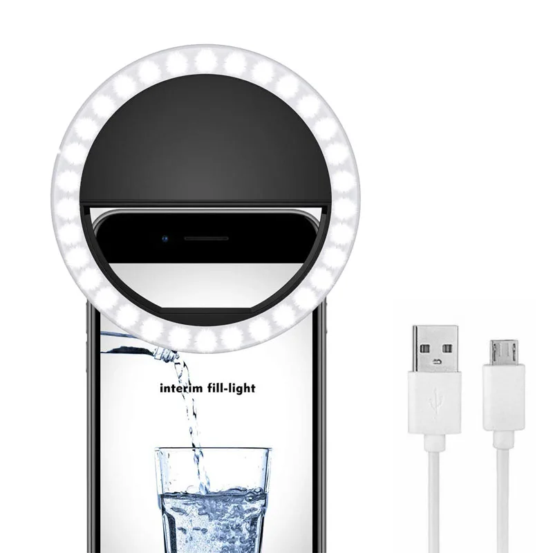 

2020 newest high quality usb rechargeable big battery capacity custom logo tiktok selfie led ring light