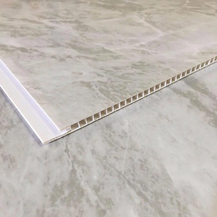 Pvc Ceiling Panel With C Line Silver Strip For Bathroom Wall And