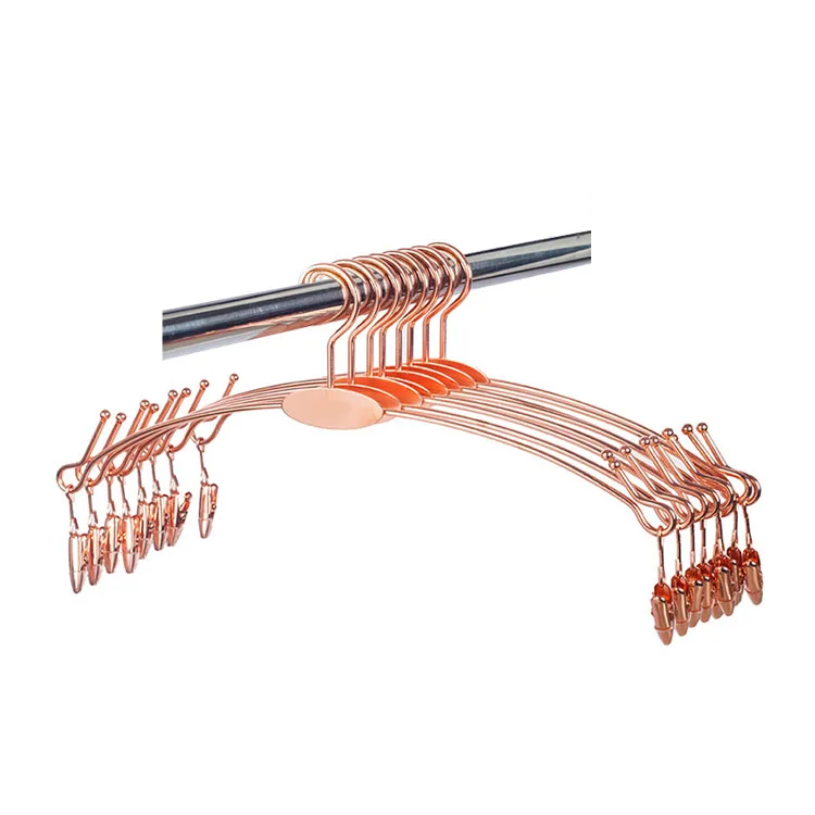 

Underwear hangers wholesale metal bra clip socks underwear home drying, Rose gold lingerie underwear hanger metal linger, Customized color