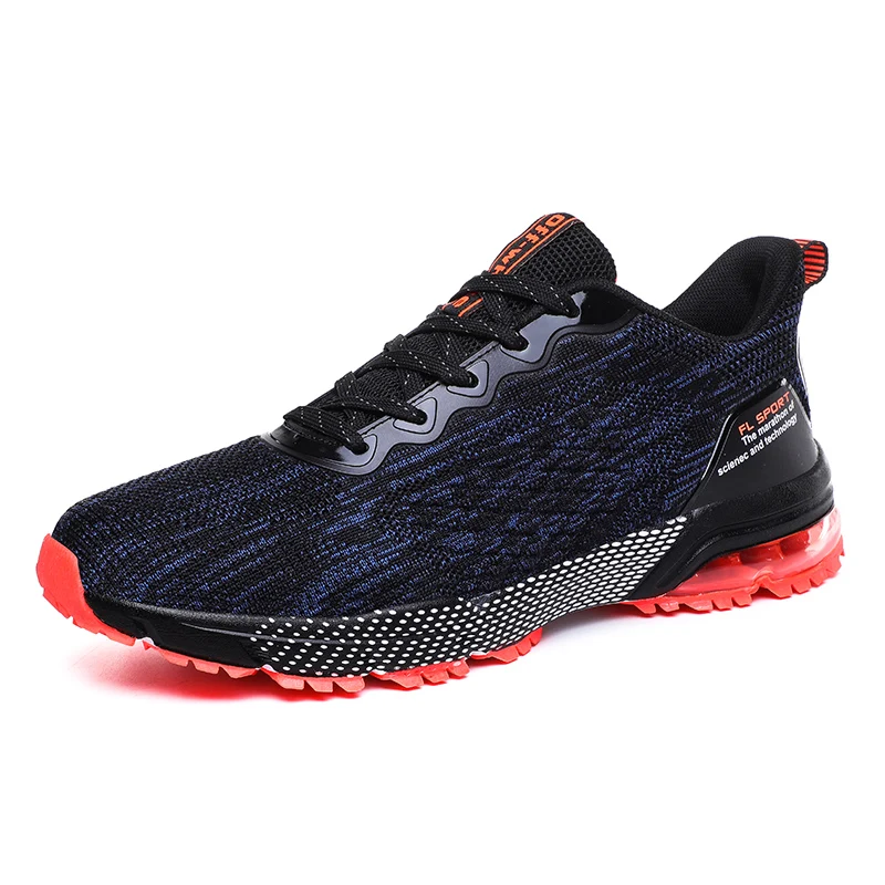

New Design Fashion Sneakers Men's Air Cushion Running Shoes Breathable and lightweight Walking Shoes Men, Dark blue , dark gray green ,black