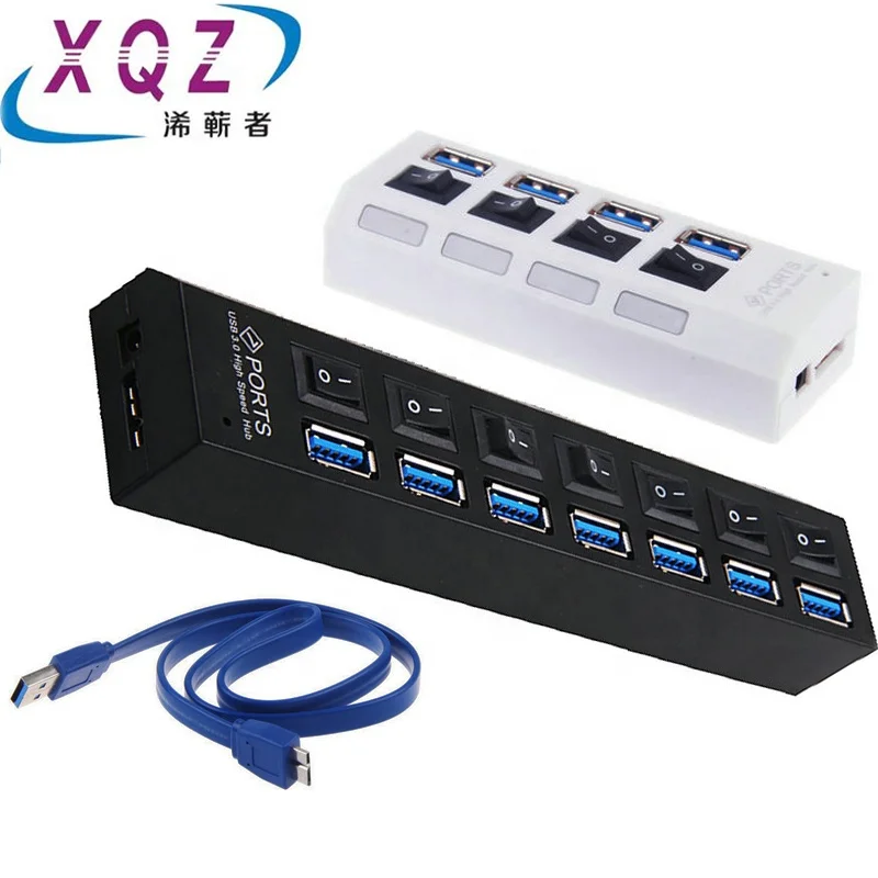 

USB 3.0 HUB 4port 7port single switch data and charging USB plug extender