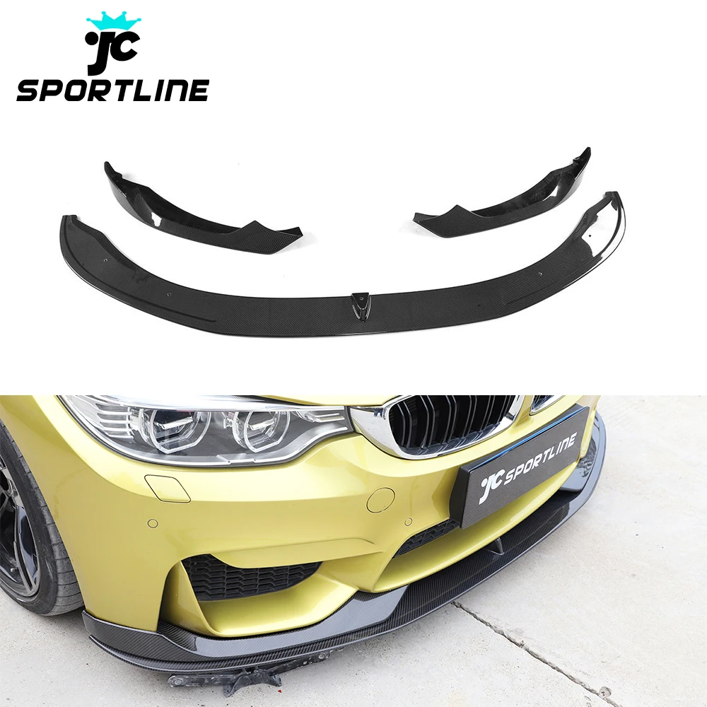 

Carbon Fiber F8x M3 Car Front Bumper Lip for BMW F80 M3 F82 F83 M4 14-19 3PCS/SET