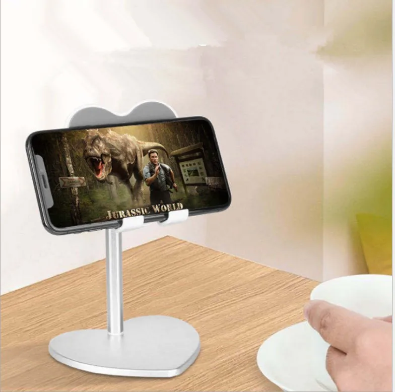

High Quality Aluminum Alloy Double Folding Mobile Phone Holder Pad Tablet Desktop Stand Bracket