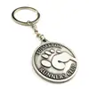 Promotional wholesale antique silver plated metal keychain with 2D logo for runners club