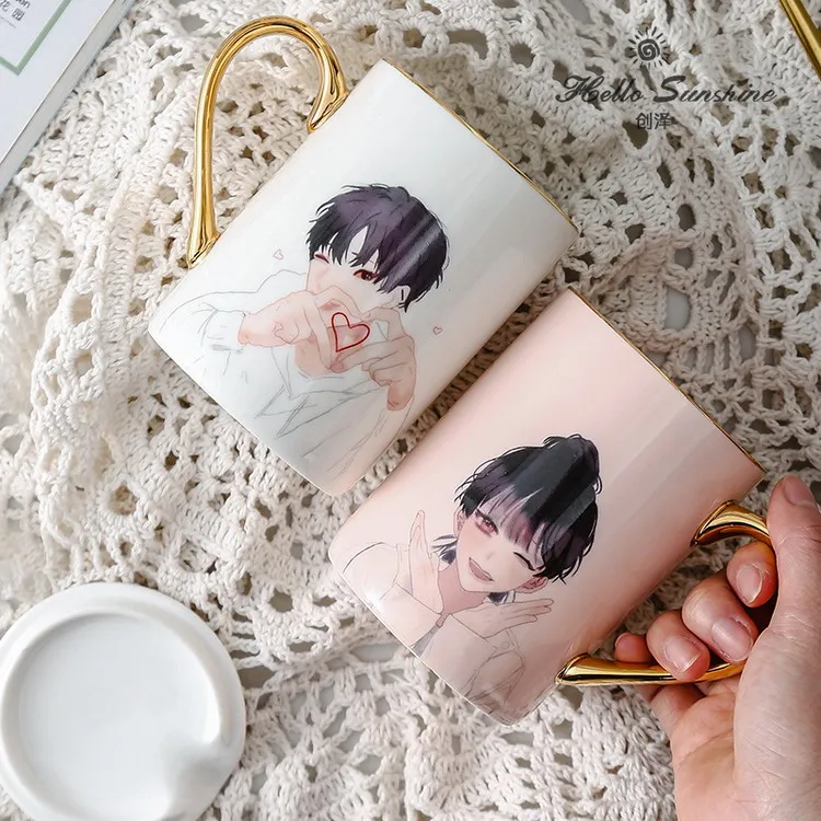 

porcelain coffee couple cup mug gift set, Various