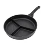 die cast aluminum Multifunction three selection grill pan