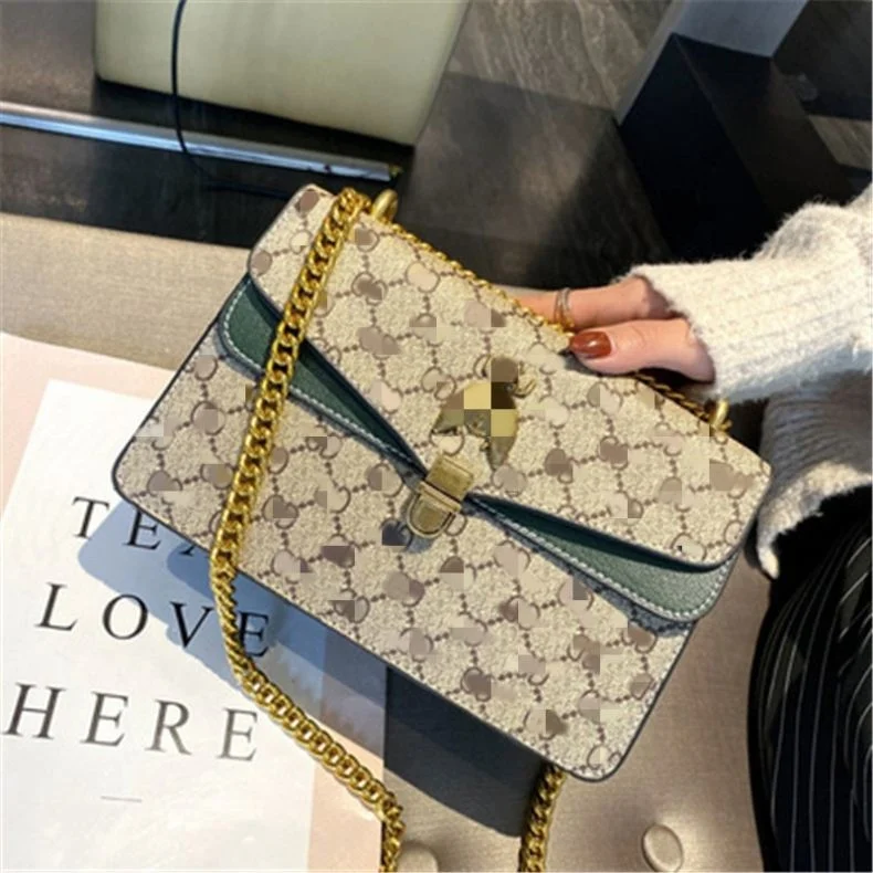 

New Arrival Bee Letter G Brand Chain Handbags, Red/green/black/brown