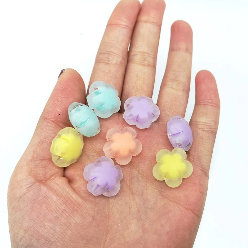 

Amazon 20 Pcs 17mm Matte Mixed Color Flower Acrylic Loose Spacer Beads for Jewelry Making Bracelet