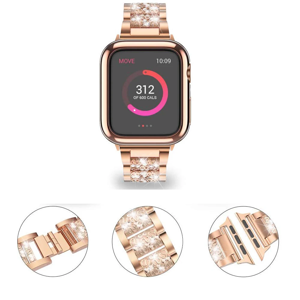

Smart Watch Strap To Women Temperament And Men Elegant For Apple Watch Size 44/42/40/38mm, For Iwatch series 5/4/3/2/1, Various