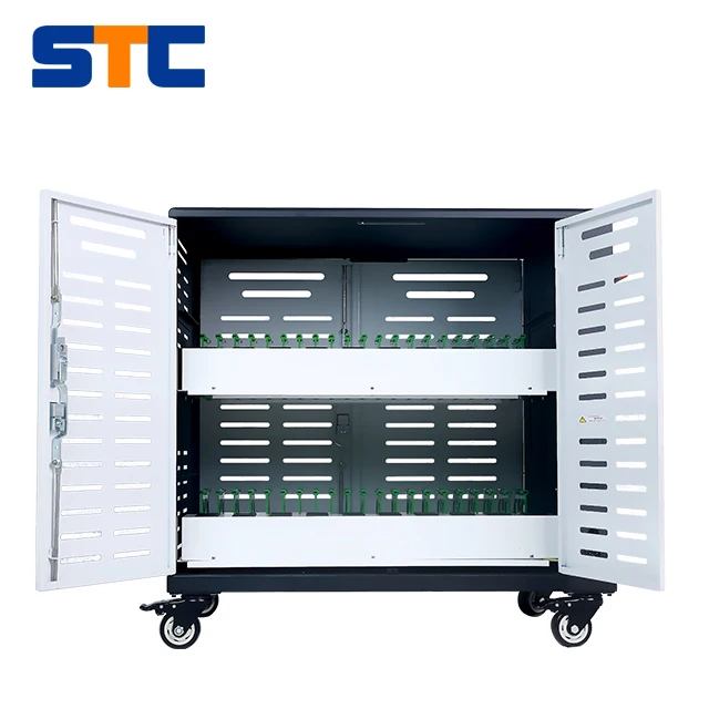 
30 bay ipad charging cart with wheels charging cabinet for school Museum office  (1600128937603)