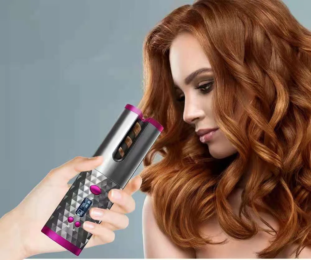 

Automatic Hair Curler USB Rechargeable Professional Rechargeable Auto Cordless hair curler roller styler tool curl machine
