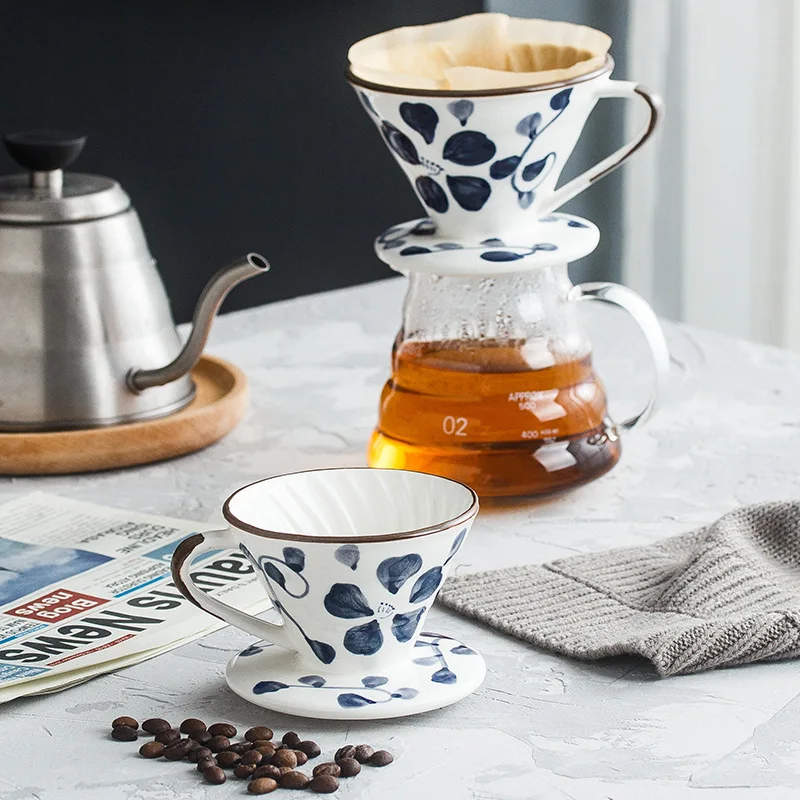

Hot sell pover over coffee maker ceramic filter cup coffee dripper stand