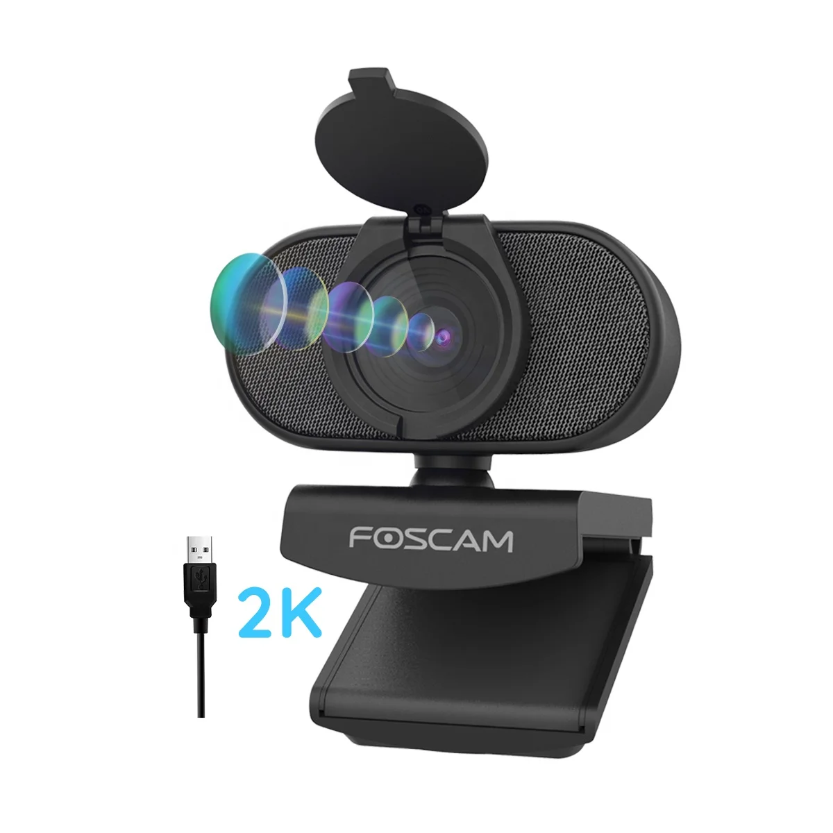 

Foscam OEM ODM webcam 4k 2k 1080p full hd usb web camera with microphone