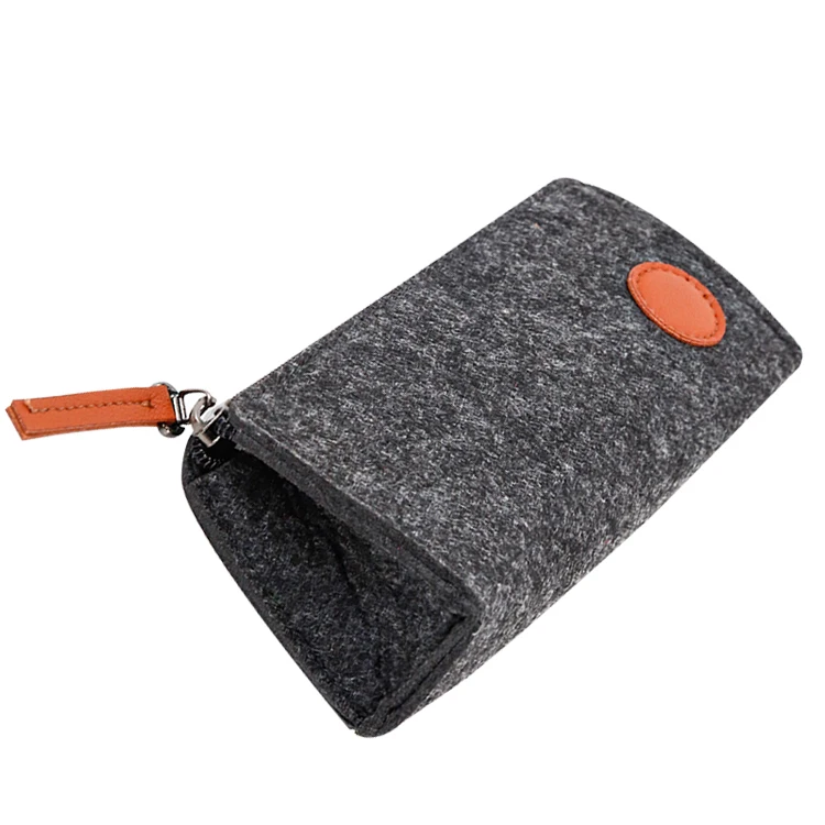 
2 Pack Felt Pencil Case Pouch Bag Pen Case Students Stationery Pouch Zipper bag 